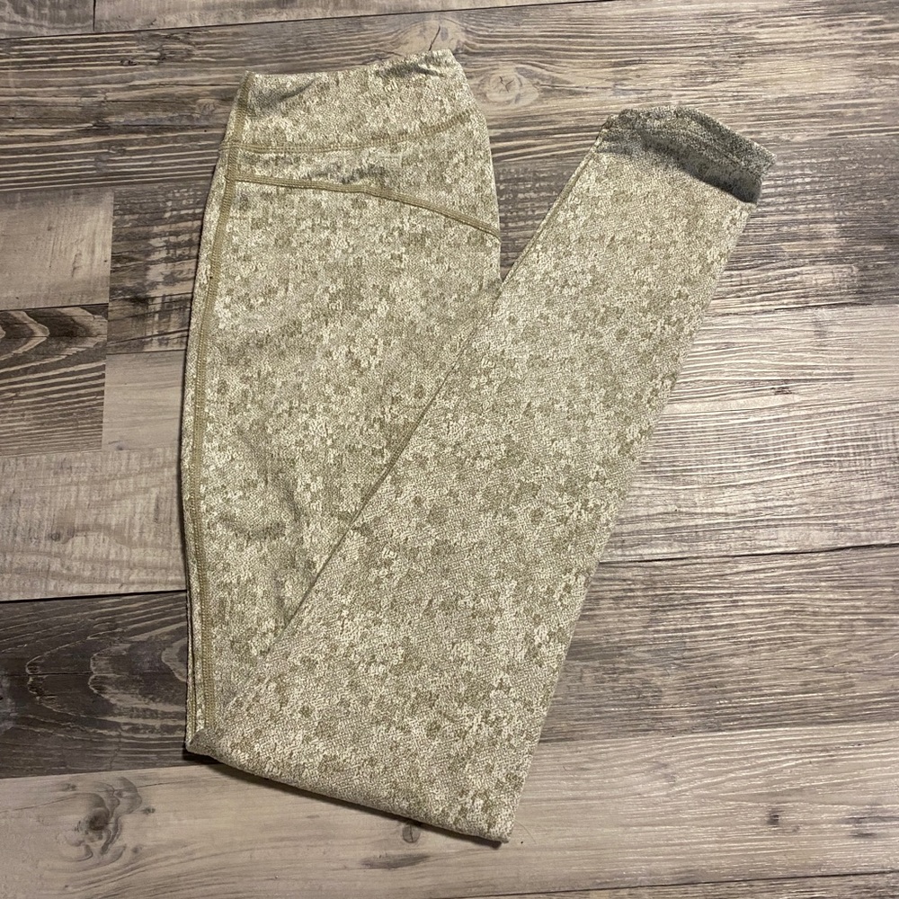 Gymshark Fleur Texture Leggings - Washed Khaki Marl